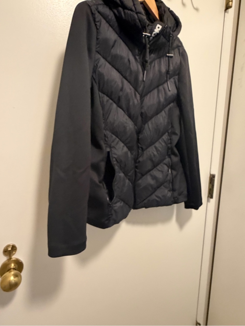 DKNY Black soft shell puffer jacket size medium M - Picture 5 of 16